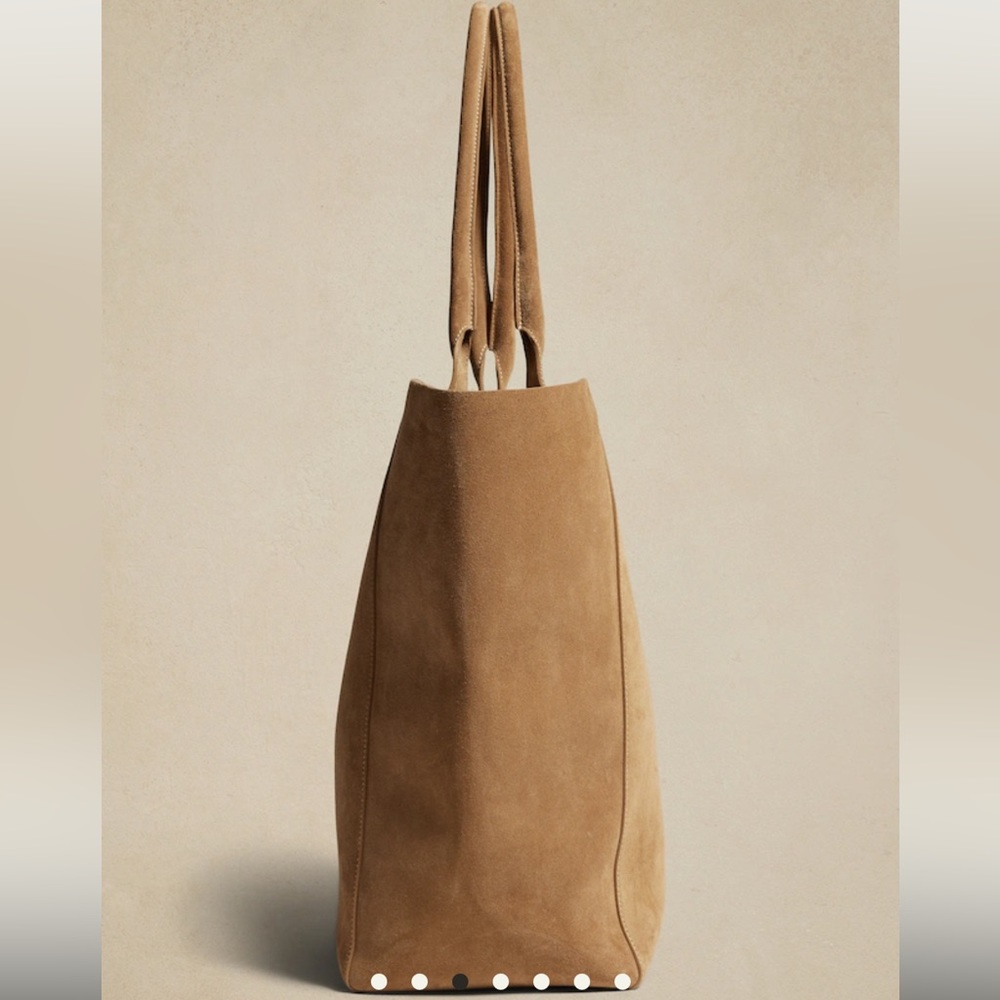 Banana Republic Corso Suede Leather Top Handle Tote Bag - Picture 5 of 11